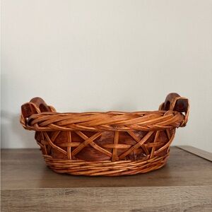 Handcrafted Brown Wicker Basket